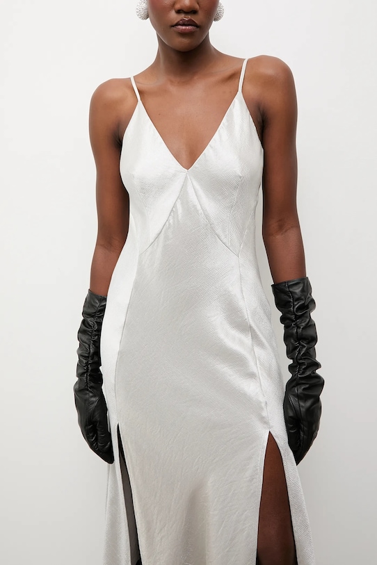 Bonded by Answear.LAB & LOBOS sukienka srebrny LAB-28.tos