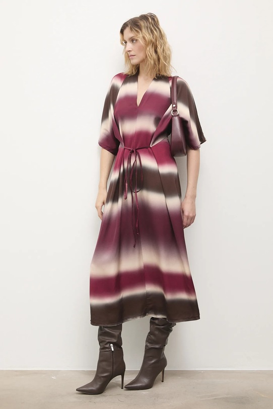 Answear.LAB sukienka casual bordowy AB897.iak