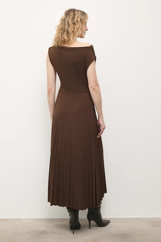 Odzież Answear.LAB sukienka AB853.iak brązowy