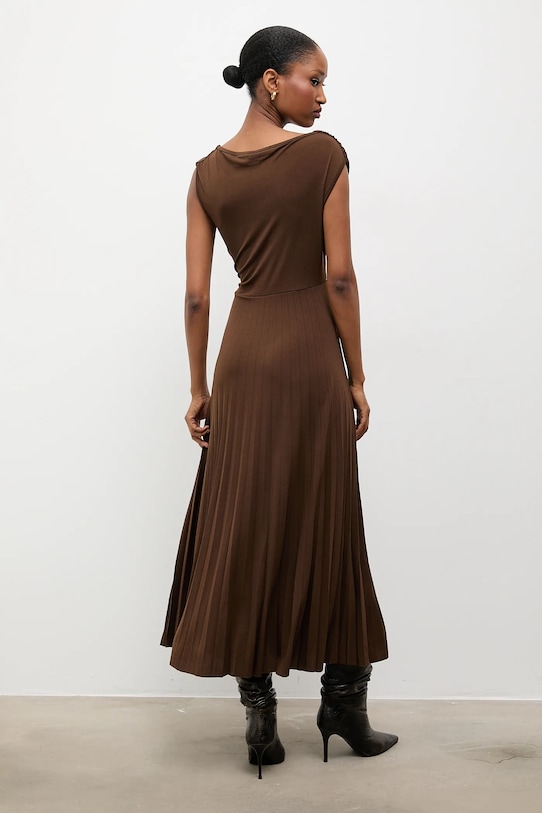 Odzież Answear.LAB sukienka AB853.iak brązowy