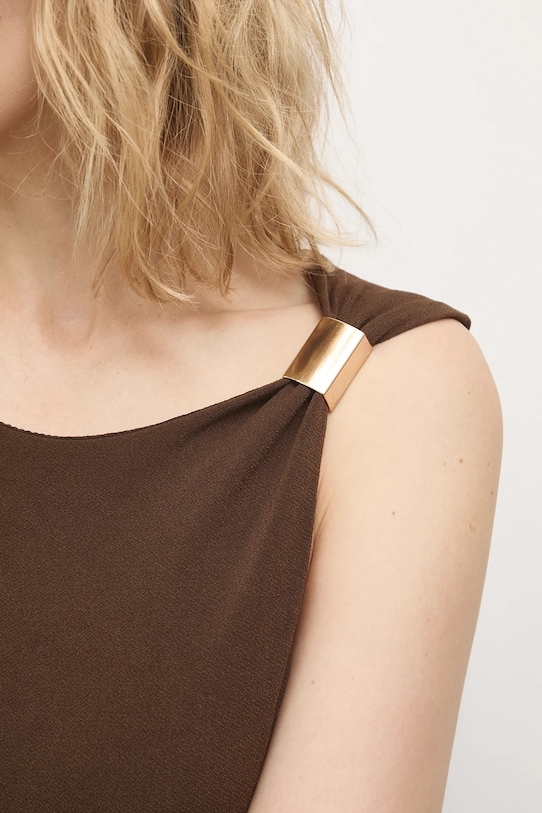 Answear.LAB sukienka AB853.iak brązowy