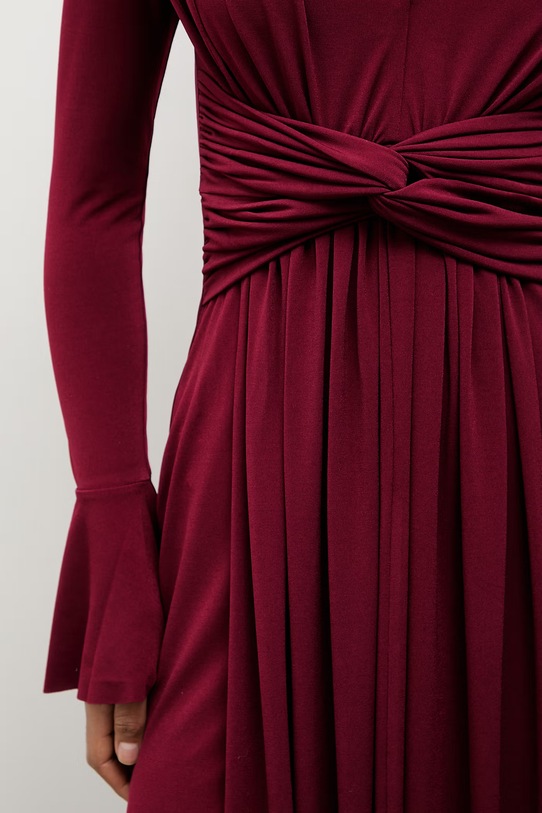 Answear.LAB sukienka WA25-SUD242 bordowy