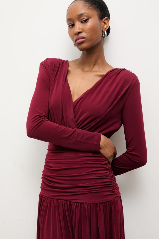 Šaty Answear.LAB burgundské sng.84.tos