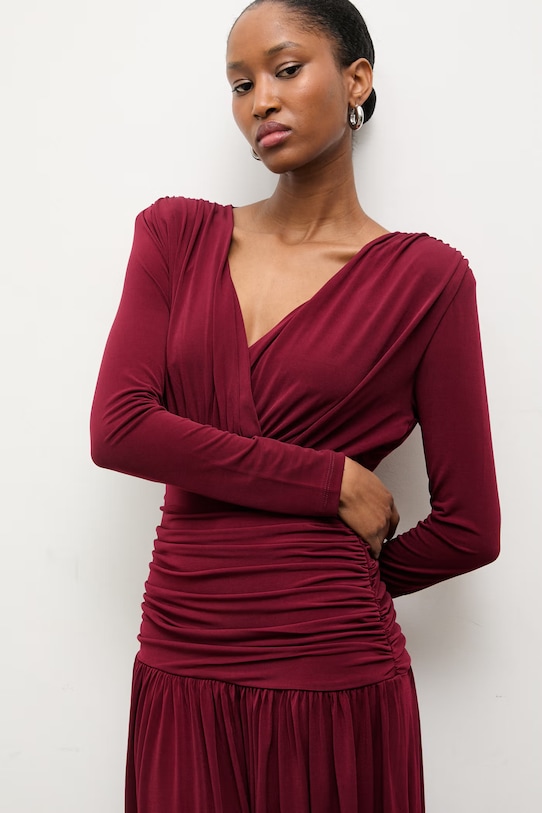 Šaty Answear.LAB burgundské sng.84.tos