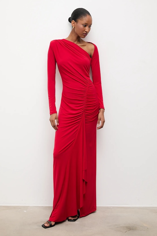 Answear.LAB sukienka rh1.TWK czerwony WA25