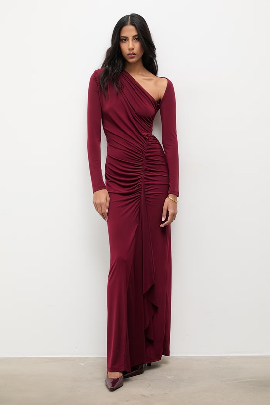 Šaty Answear.LAB rh1.TWK burgundské WA25