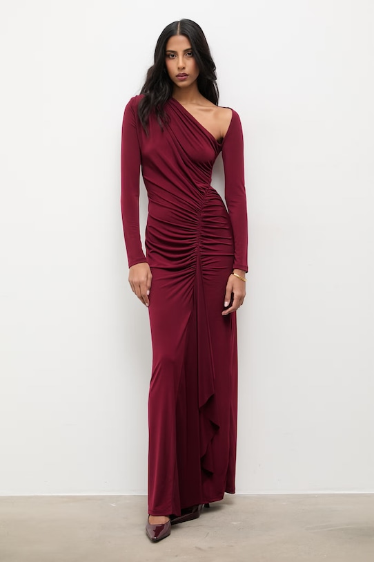 Šaty Answear.LAB rh1.TWK burgundské WA25