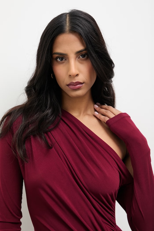 Šaty Answear.LAB burgundské rh1.TWK