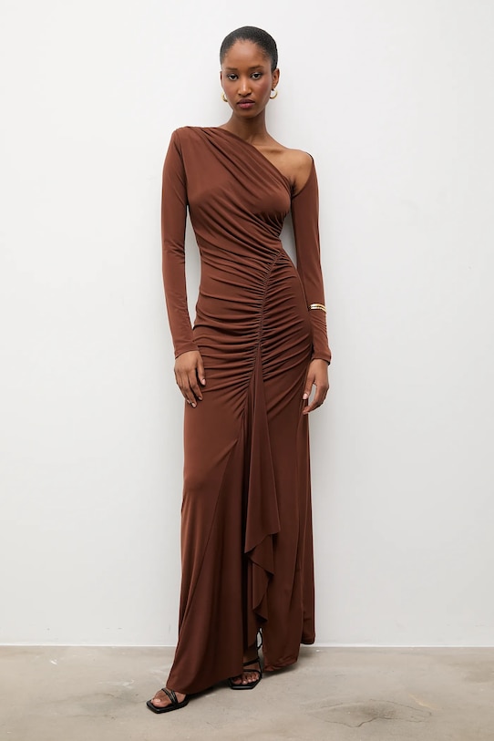 Answear.LAB sukienka rh1.TWK brązowy WA25