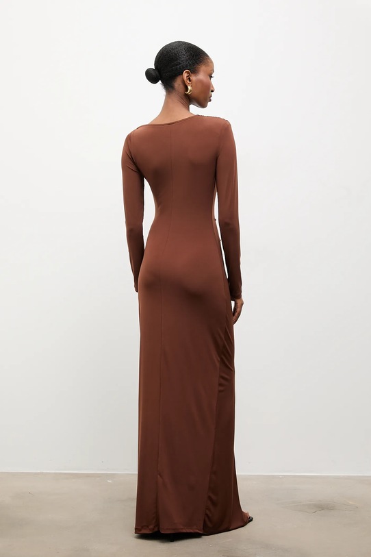 Odzież Answear.LAB sukienka rh1.TWK brązowy