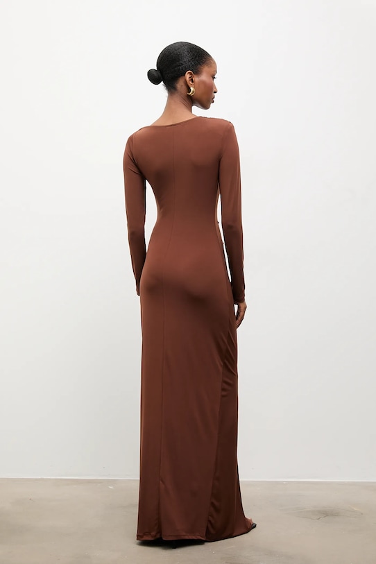 Odzież Answear.LAB sukienka rh1.TWK brązowy