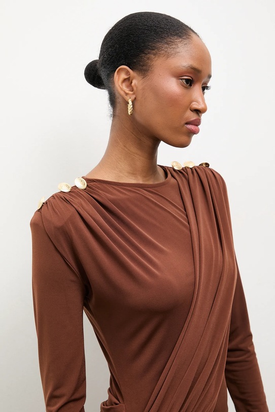 Answear.LAB sukienka brązowy sng.101.tos