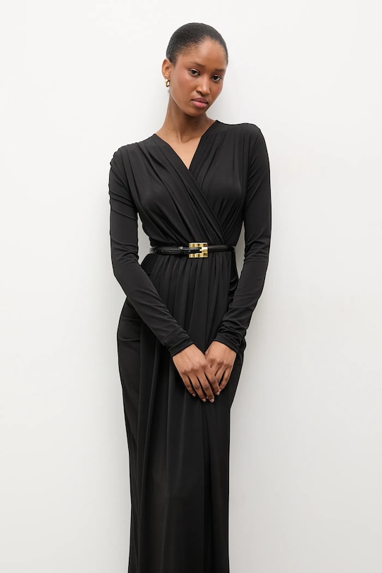 Answear.LAB sukienka z elastanem czarny rh.01.sng.tak