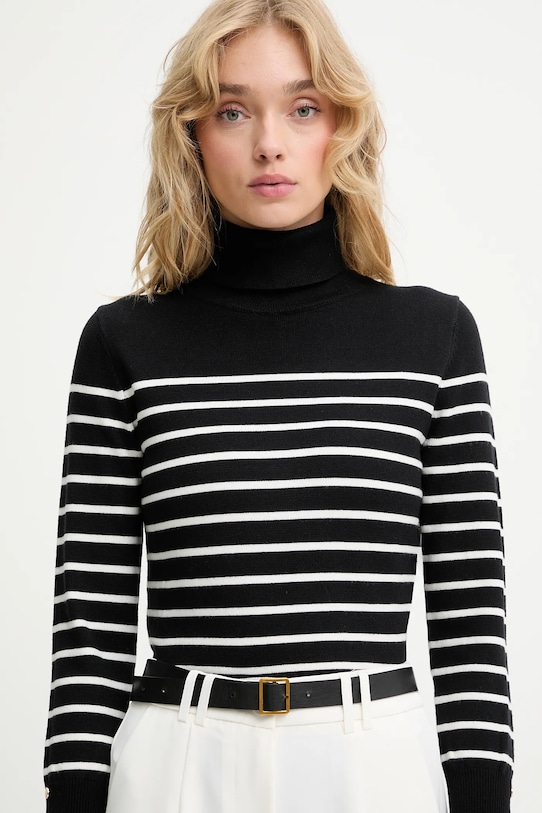 Kašmírový sveter Answear.LAB rolák čierna 2657.fh