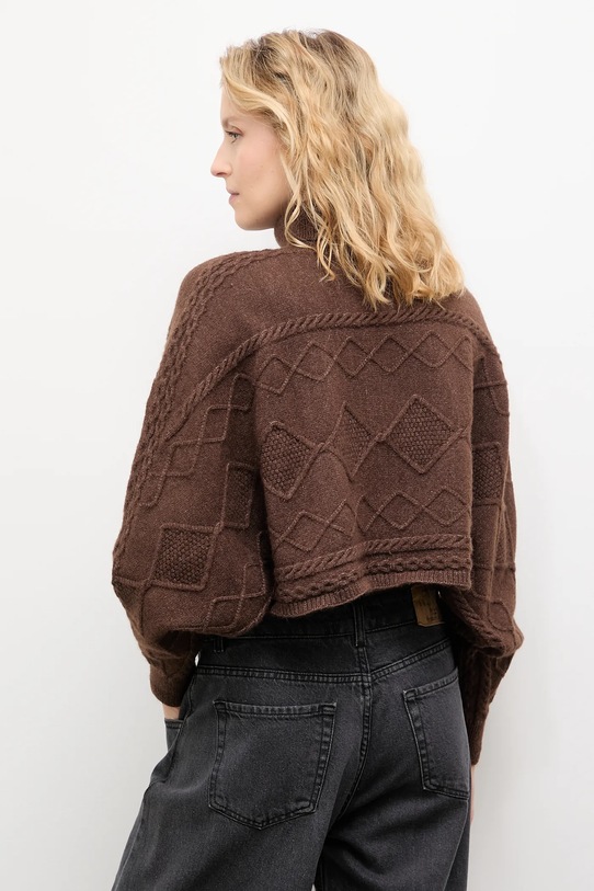 Odzież Answear.LAB sweter z kaszmirem 2722.fh brązowy