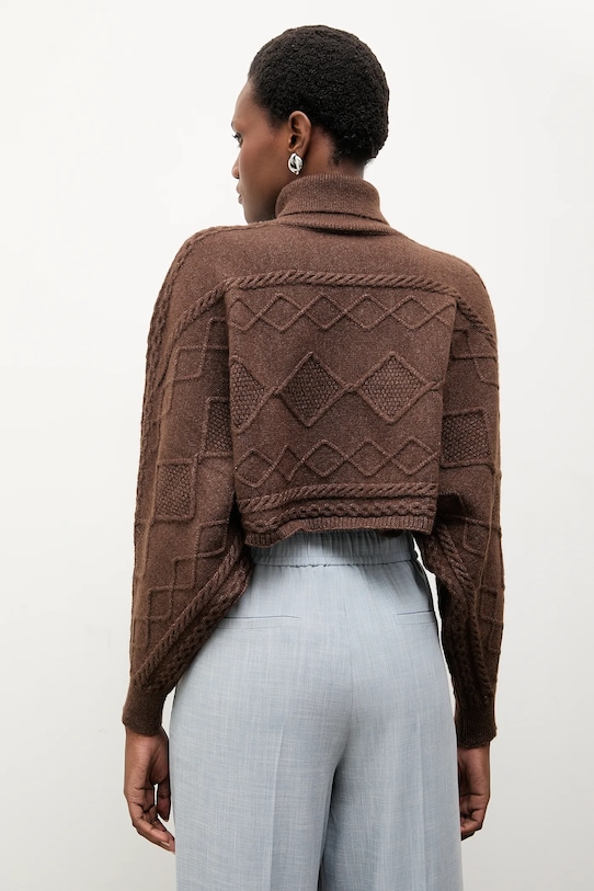 Odzież Answear.LAB sweter z kaszmirem 2722.fh brązowy