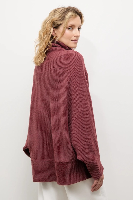 Odzież Answear.LAB sweter z kaszmirem 2723.fh bordowy
