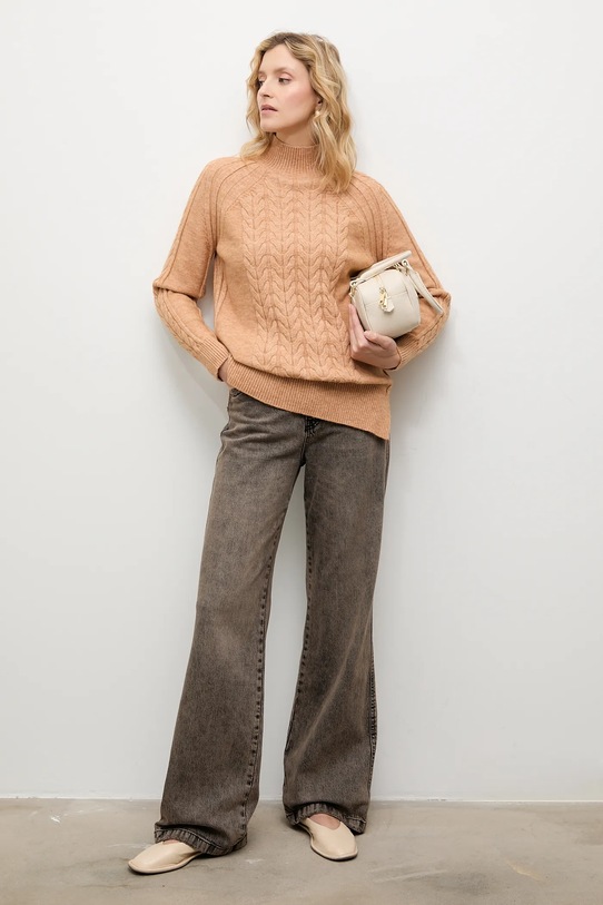 Answear.LAB sweter z kaszmirem 2727.fh brązowy WA25