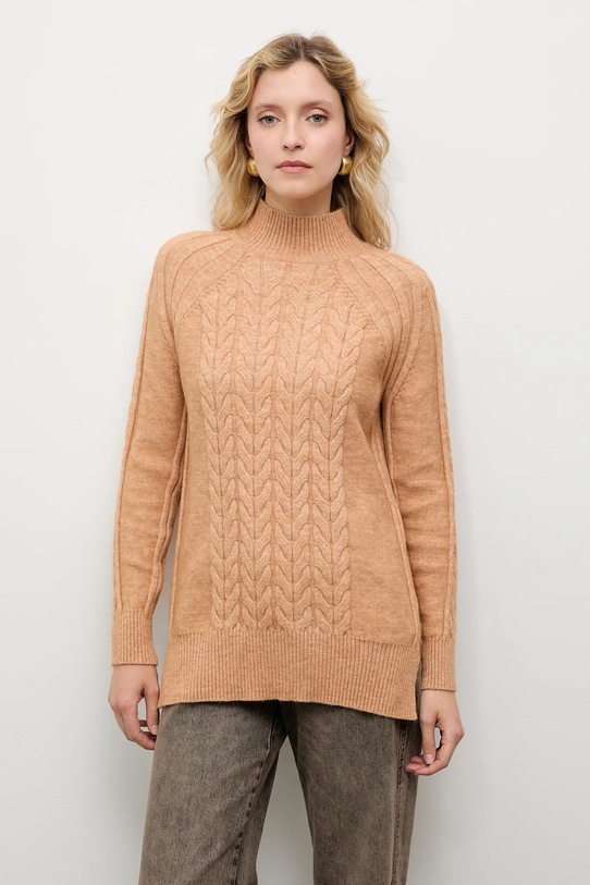 Answear.LAB sweter z kaszmirem 2727.fh brązowy