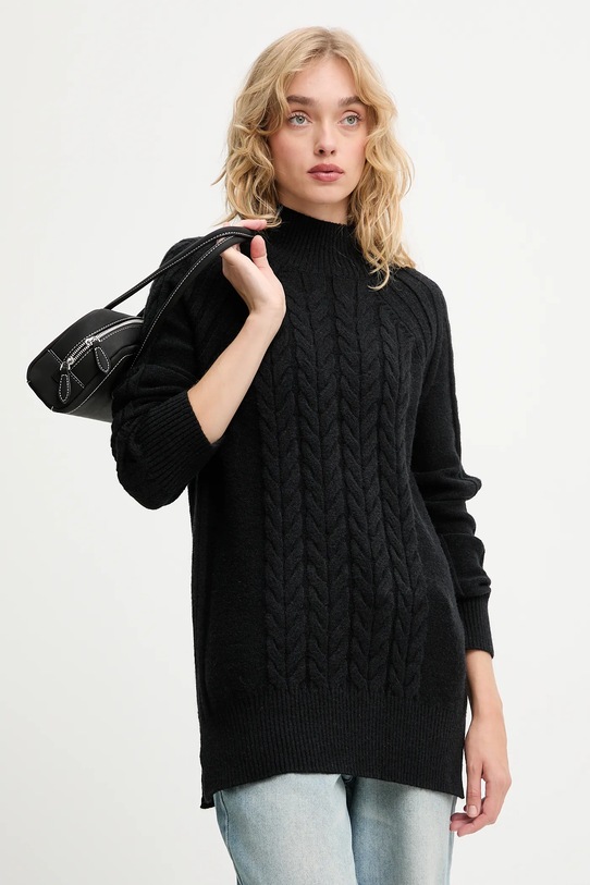 Answear.LAB sweter z kaszmirem półgolf czarny 2727.fh