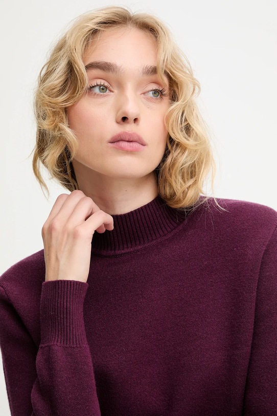 Answear.LAB sweter z kaszmirem bordowy WF2758.fh