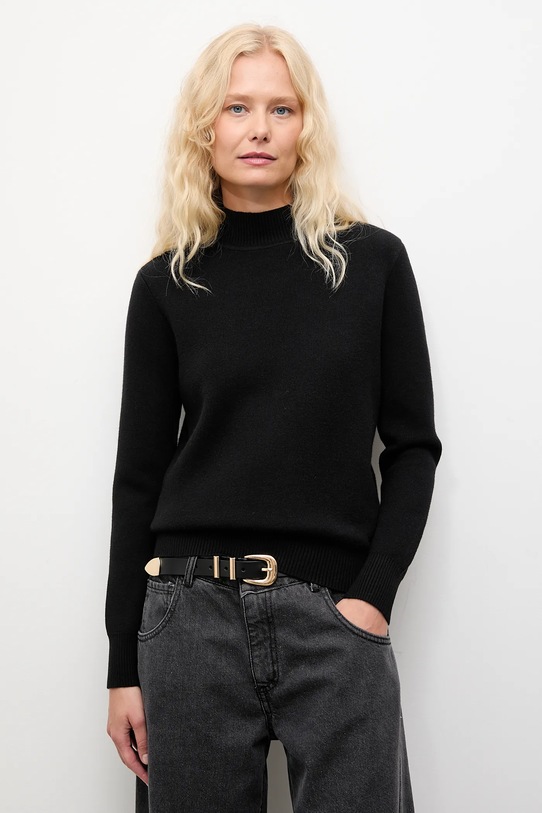 Answear.LAB sweter z kaszmirem czarny WF2758.fh