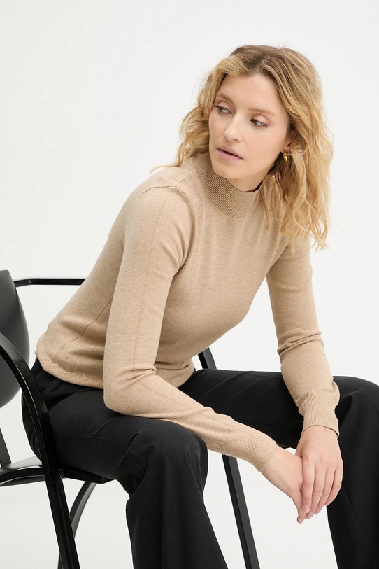 Answear.LAB sweter z kaszmirem beżowy ASF2622.wf2407.fh