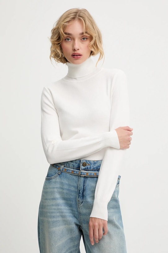 Answear.LAB sweter z wełną golf beżowy ASF2623.fh