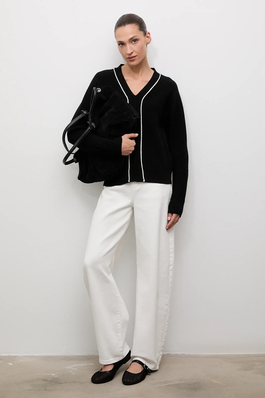 Answear.LAB sweter z kaszmirem i jedwabiem 2691.fh czarny WA25