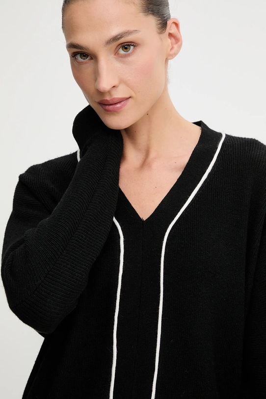 Answear.LAB sweter z kaszmirem i jedwabiem czarny 2691.fh