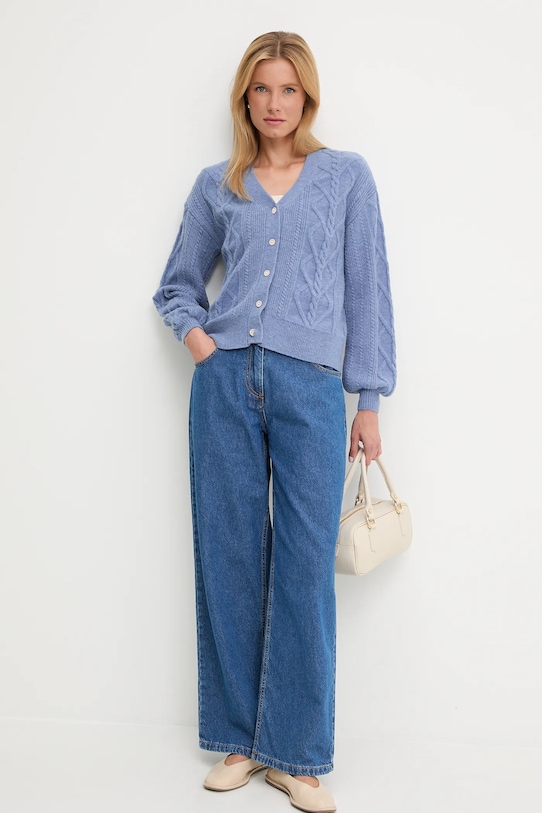 Answear.LAB cardigan din cașmir 2716.fh albastru WA25