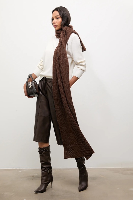 Answear.LAB sweter wełniany WA25-SWD021 beżowy WA25