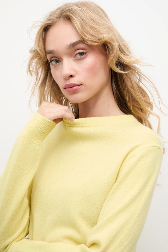 Answear.LAB sweter wełniany WA25-SWD021 żółty