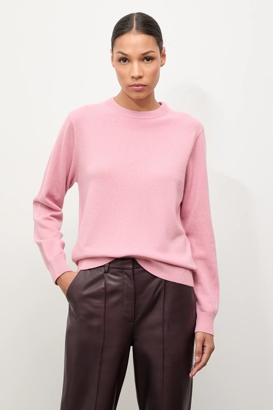 Answear.LAB sweter wełniany WA25-SWD021 różowy WA25