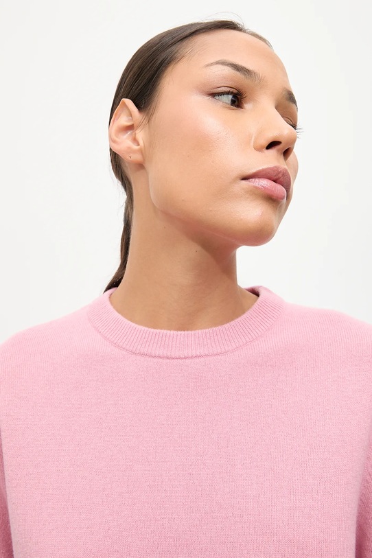 Answear.LAB sweter wełniany różowy WA25-SWD021