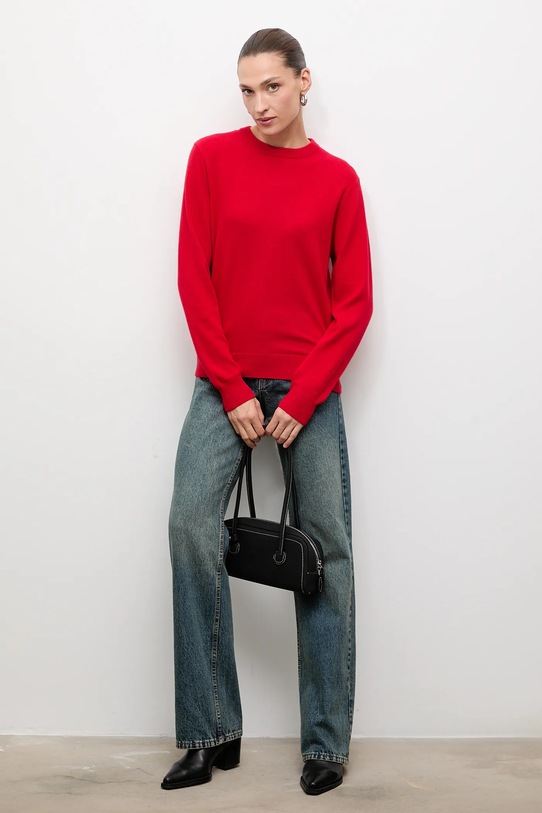 Answear.LAB sweter wełniany WA25-SWD021 czerwony WA25