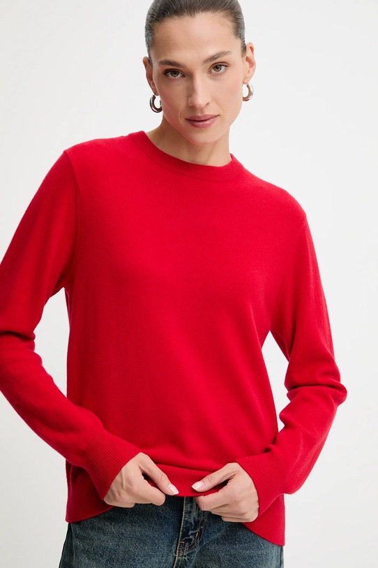 Answear.LAB sweter wełniany WA25-SWD021 czerwony