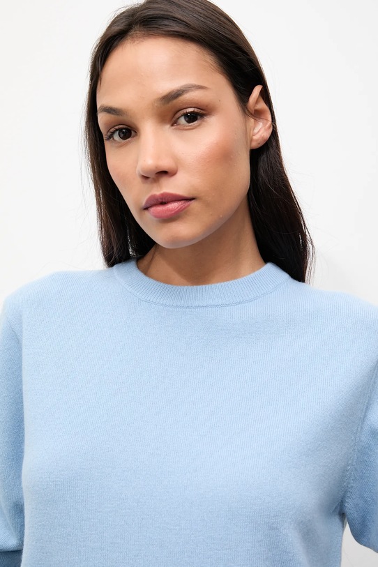 Answear.LAB sweter wełniany niebieski WA25-SWD021