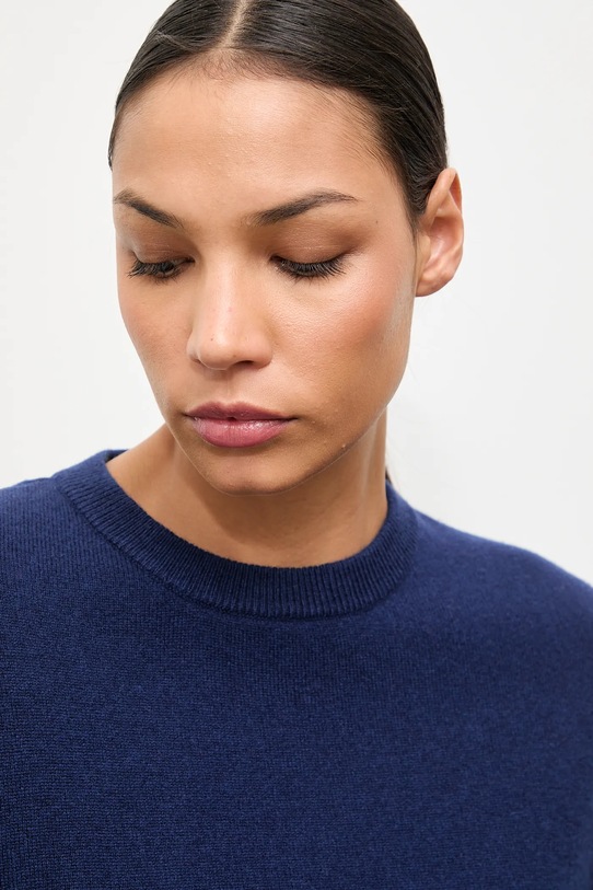 Answear.LAB sweter wełniany WA25-SWD021 granatowy