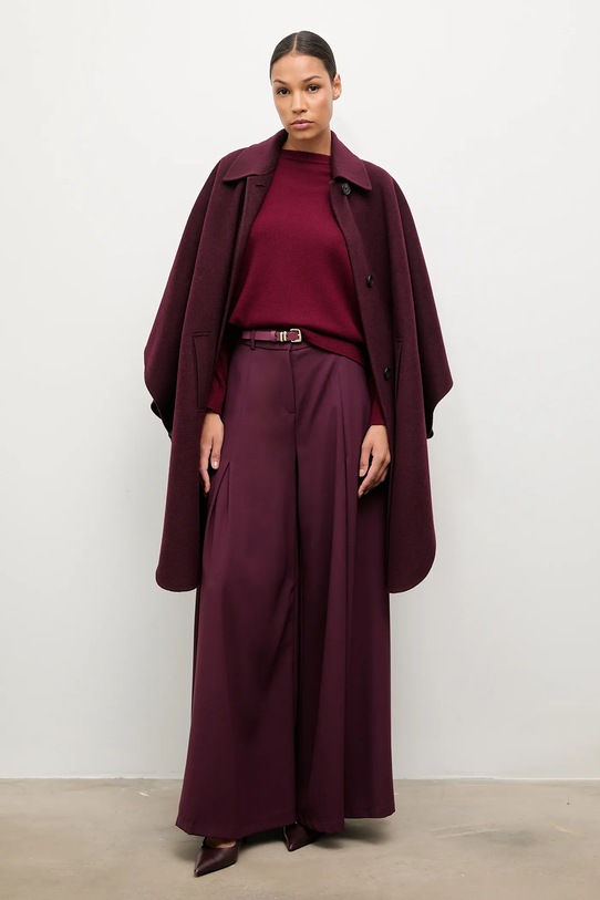 Answear.LAB sweter wełniany WA25-SWD021 bordowy WA25