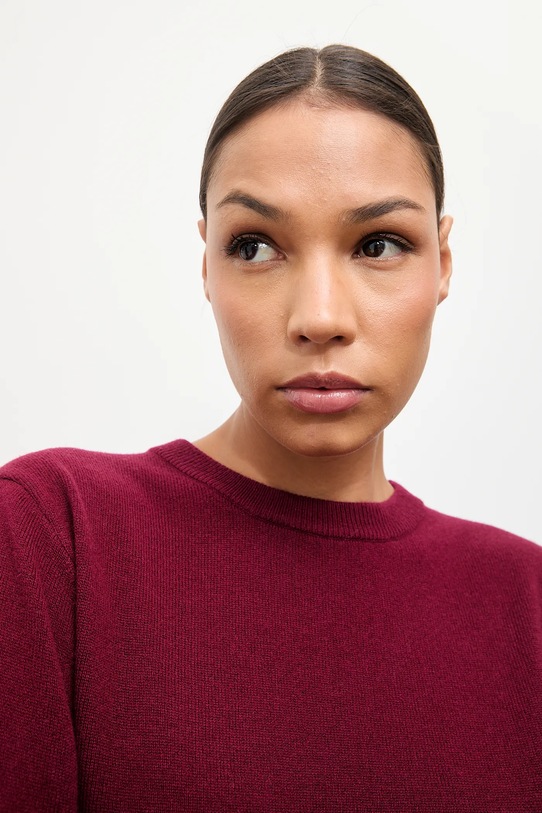 Answear.LAB sweter wełniany WA25-SWD021 bordowy