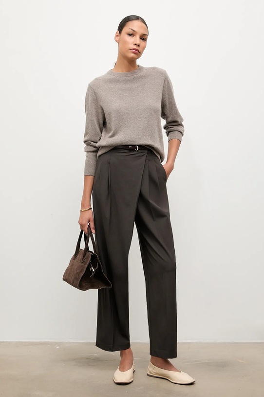 Answear.LAB sweter wełniany WA25-SWD021 brązowy WA25