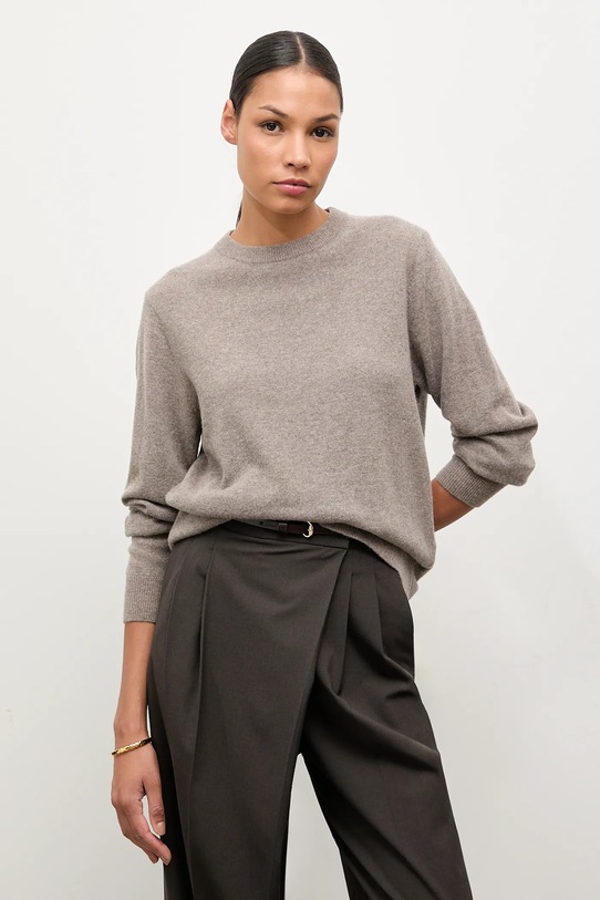 Answear.LAB sweter wełniany brązowy WA25-SWD021