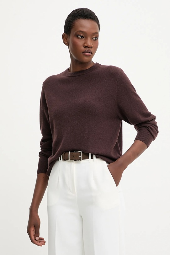 Answear.LAB sweter z wełny merino brązowy WA25-SWD021