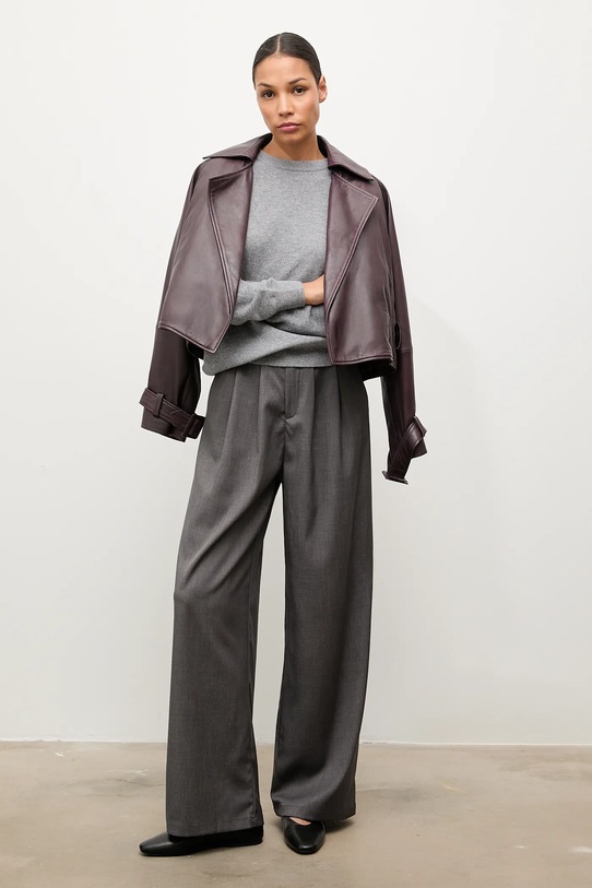 Answear.LAB sweter wełniany WA25-SWD021 szary WA25