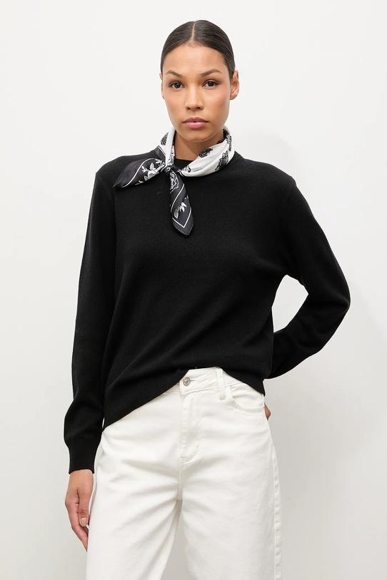 Answear.LAB sweter wełniany czarny WA25-SWD021