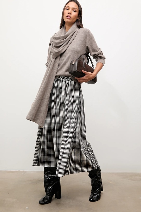 Answear.LAB sweter wełniany WA25-SWD022 brązowy WA25