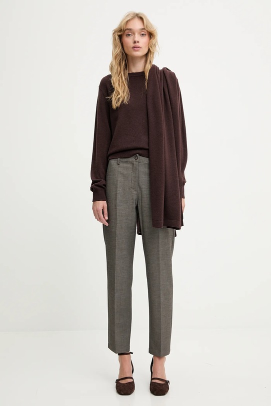 Answear.LAB sweter wełniany WA25-SWD022 brązowy WA25