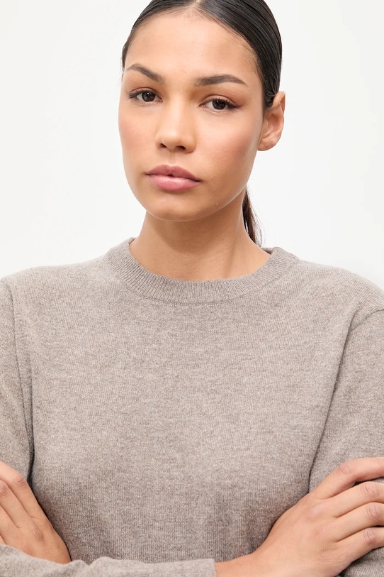 Answear.LAB sweter wełniany brązowy WA25-SWD023