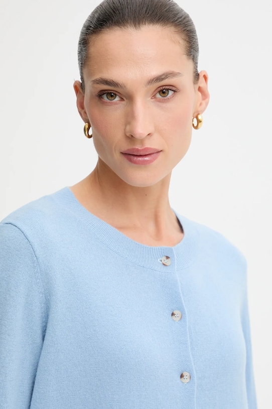 Answear.LAB kardigan z wełny merino niebieski WA25-SWD024